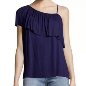 NWT Bailey 44 On The Town Blue One Shoulder Top S